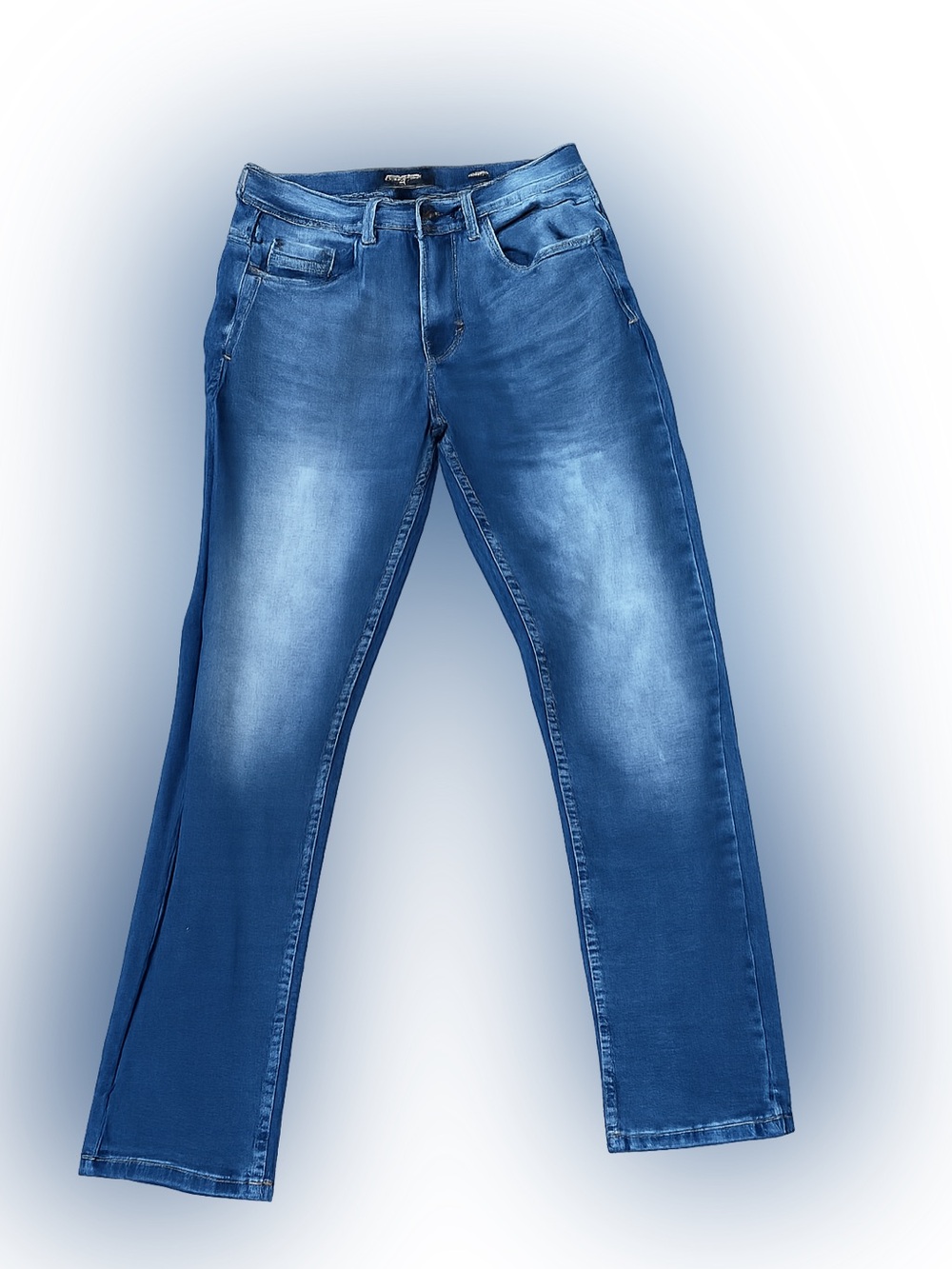 Kenneth Cole New York Athletic Fit Jeans Mens 30x30 Blue Stretch Denim Faded Wsh